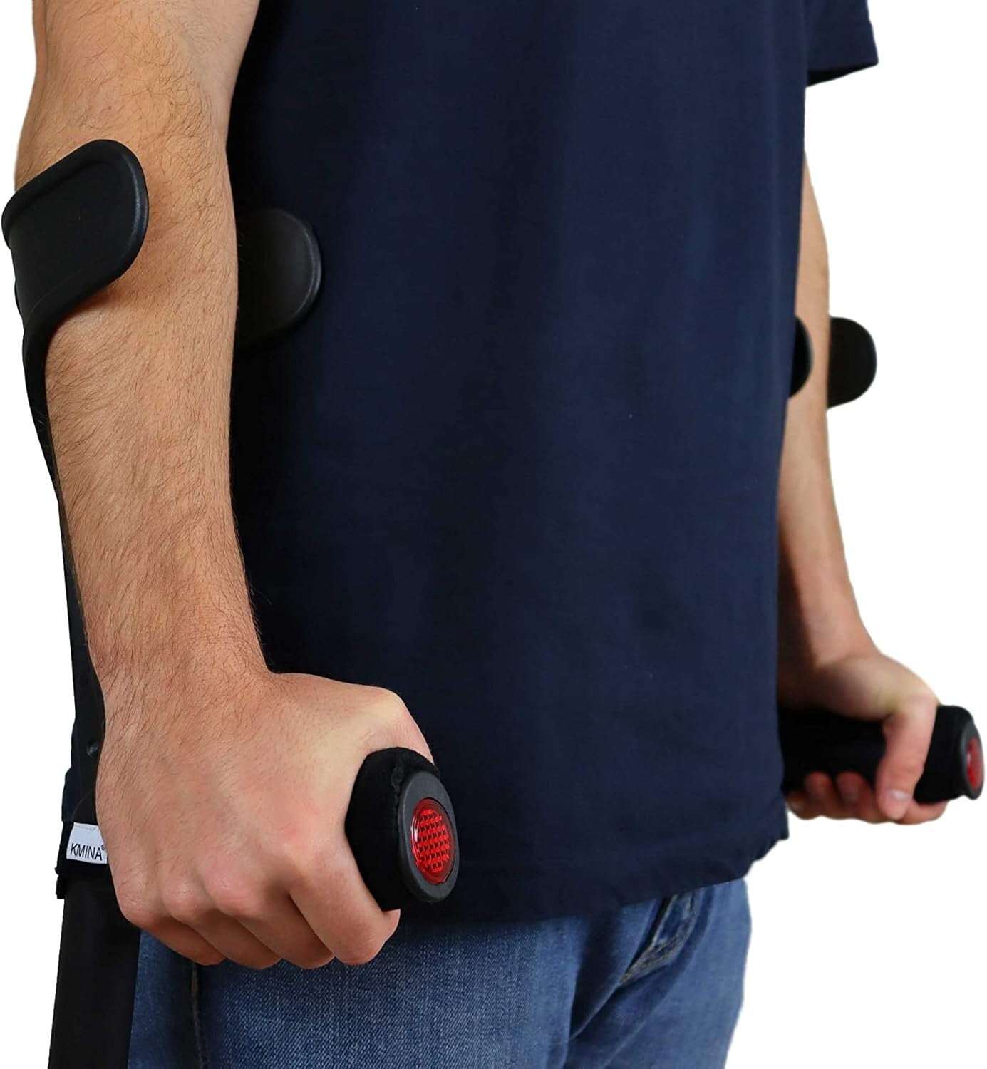 Adjustable Lightweight Forearm Crutches for Adults - Pack of 2 with Comfort Grip