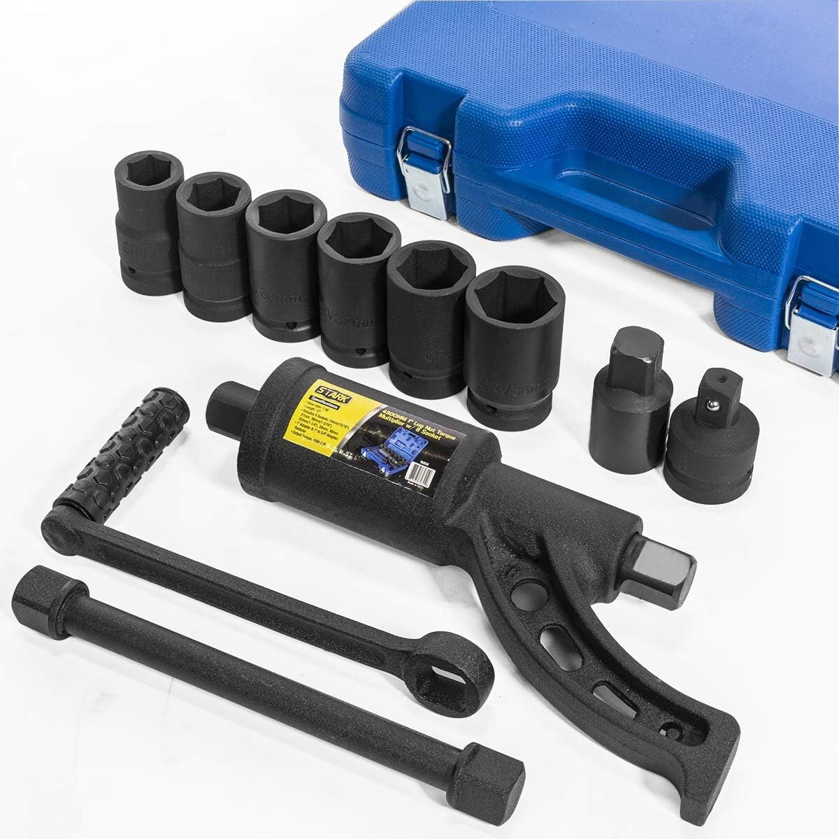 8-Piece Torque Wrench Set for Effortless Lug Nut Removal - RVs & Trucks