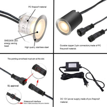 Load image into Gallery viewer, Durable LED Deck Lighting Kit - 16 Warm White Lights with Black Protective Shell