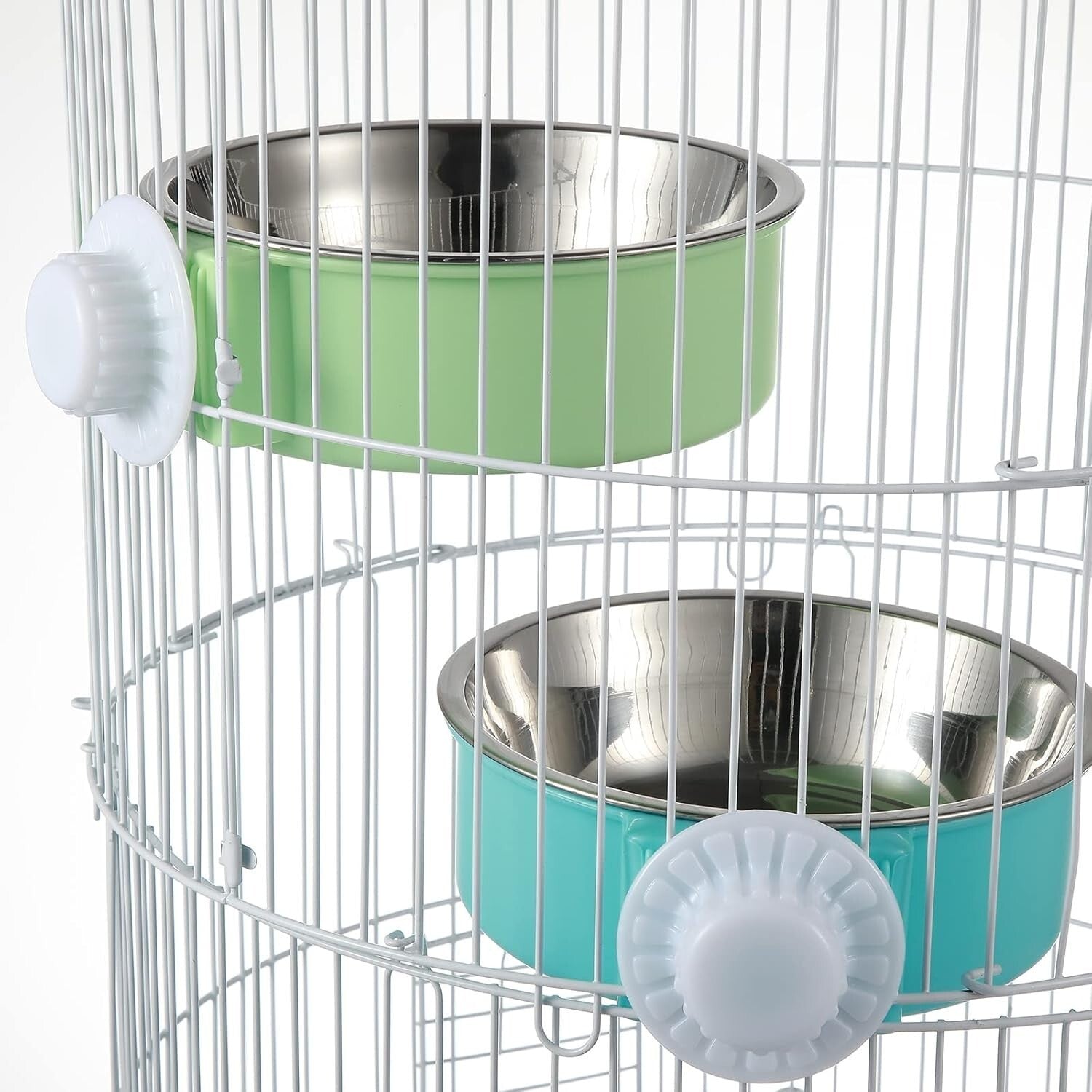 Practical 12 Piece Hanging Pet Bowls - Ideal for Dogs, Cats, and Small Pets