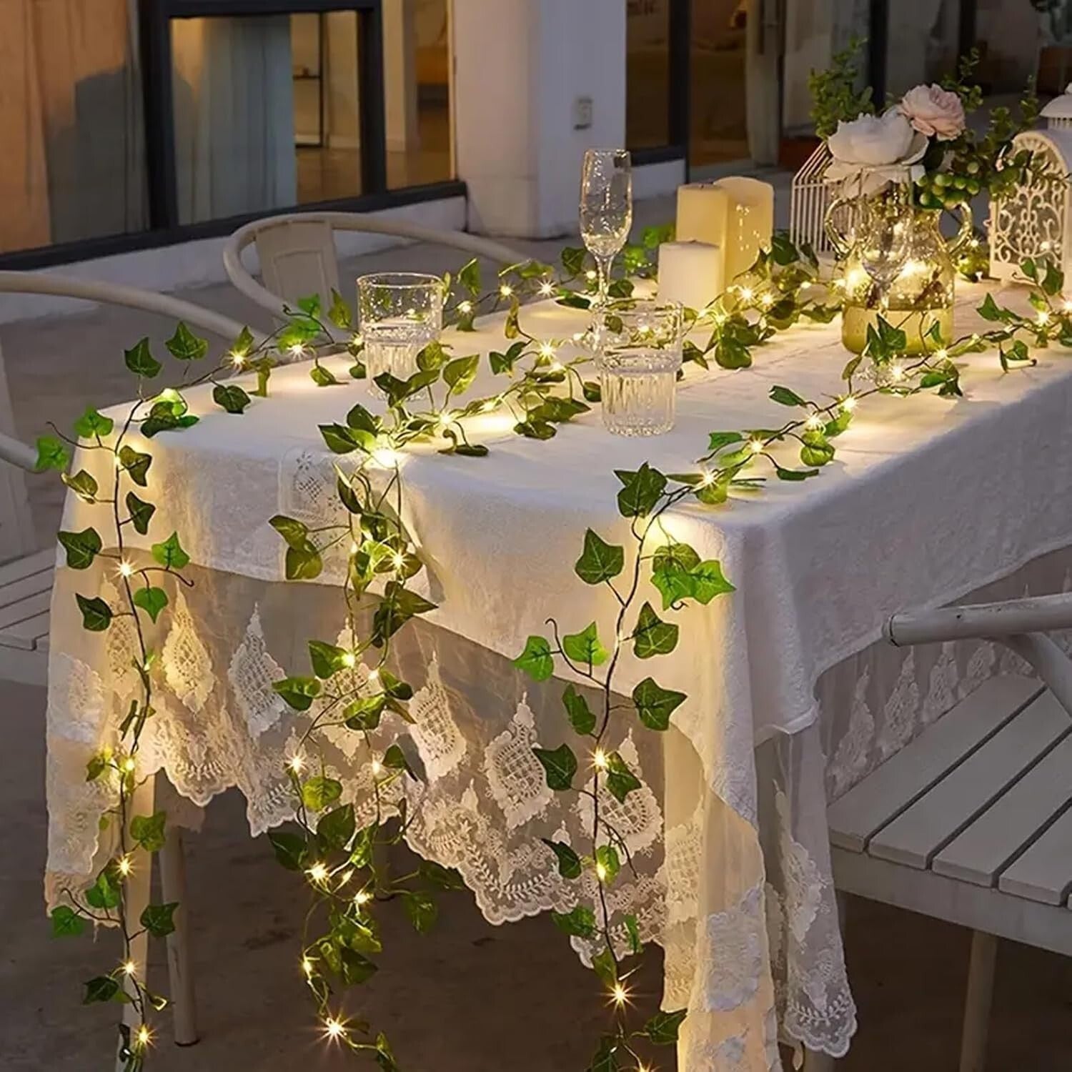 Enchanting Hanging Ivy Vines with LED Lights - 36 Pack for Indoor & Outdoor Use