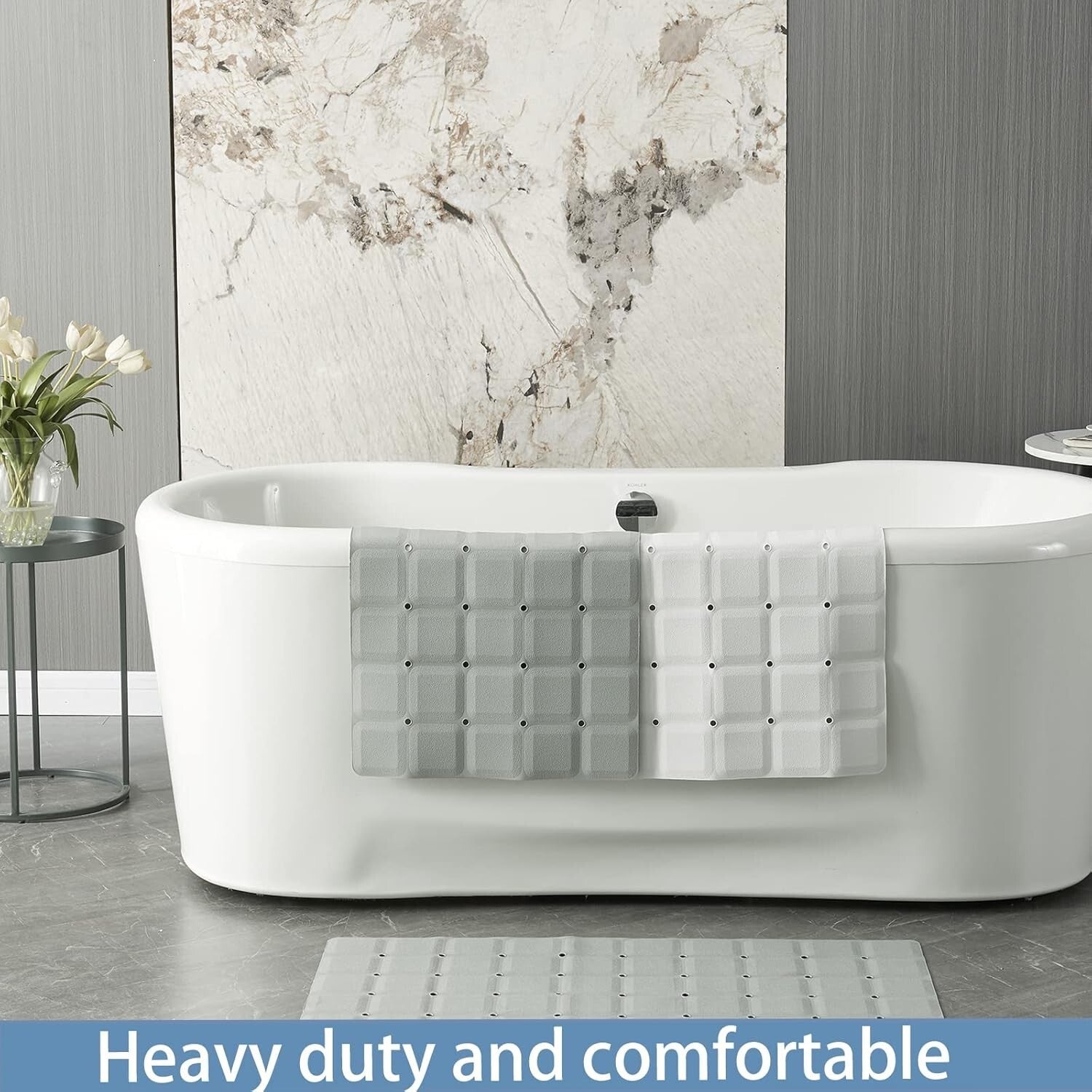 Foldable Non-Slip Bathtub Mat - 35.8x17.7 for Textured and Refinished Tubs