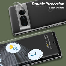 Load image into Gallery viewer, 2-Pack Whitestone Screen Protector &amp; Camera Shield with UV Lamp for Pixel 7 Pro