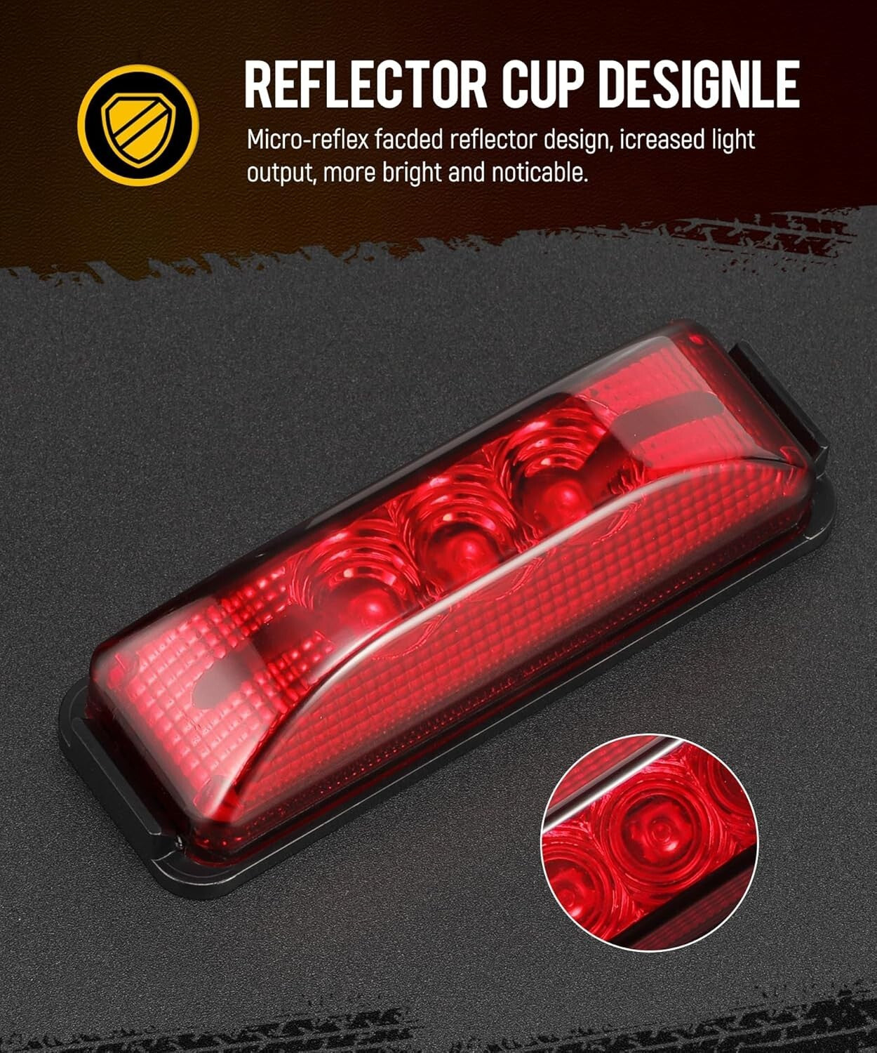 Universal Fit 10Pcs 3.9" LED Side Marker Lights - Waterproof & Durable Design