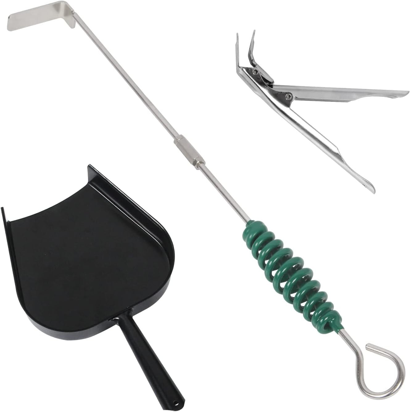 Essential Grill Grate Lifter & Ash Tool Set for Big Green Egg & Kamado Grills