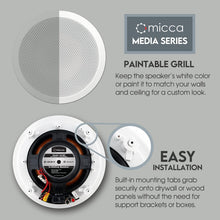 Load image into Gallery viewer, High-Performance 2-Way In-Ceiling Speaker - 9.4" Cutout for Seamless Install