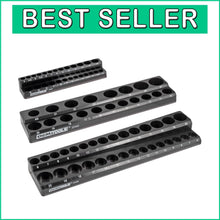 Load image into Gallery viewer, Magnetic Ratchet Socket Organizer - 3-Piece Set for Easy Storage in Tool Boxes