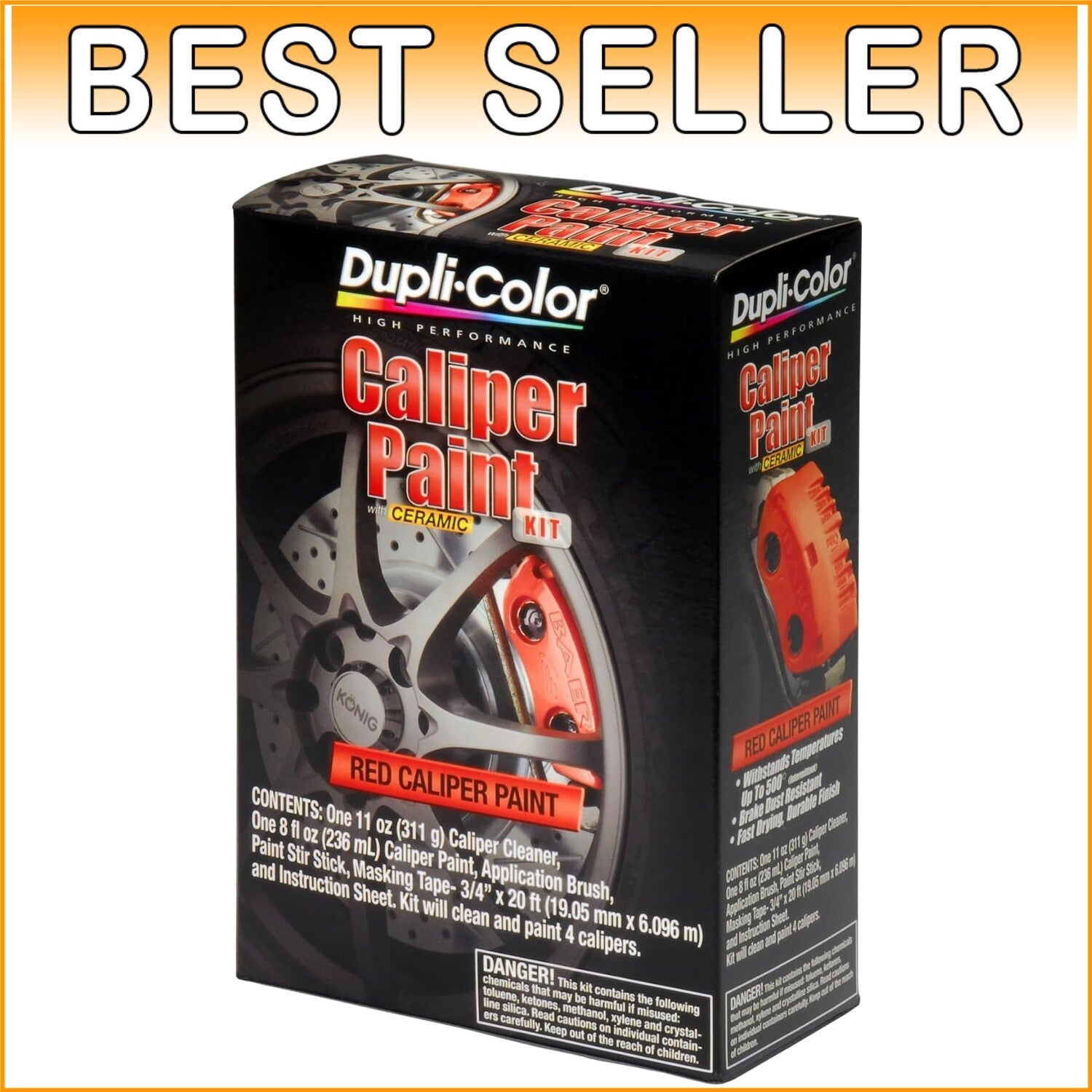 Professional-Grade High-Temp Red Caliper Paint with Application Kit Included