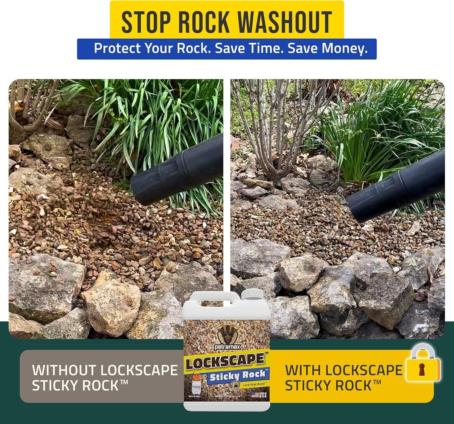 Lockscape 1 Gallon Decomposed Granite Stabilizer - Strong & Safe Adhesive