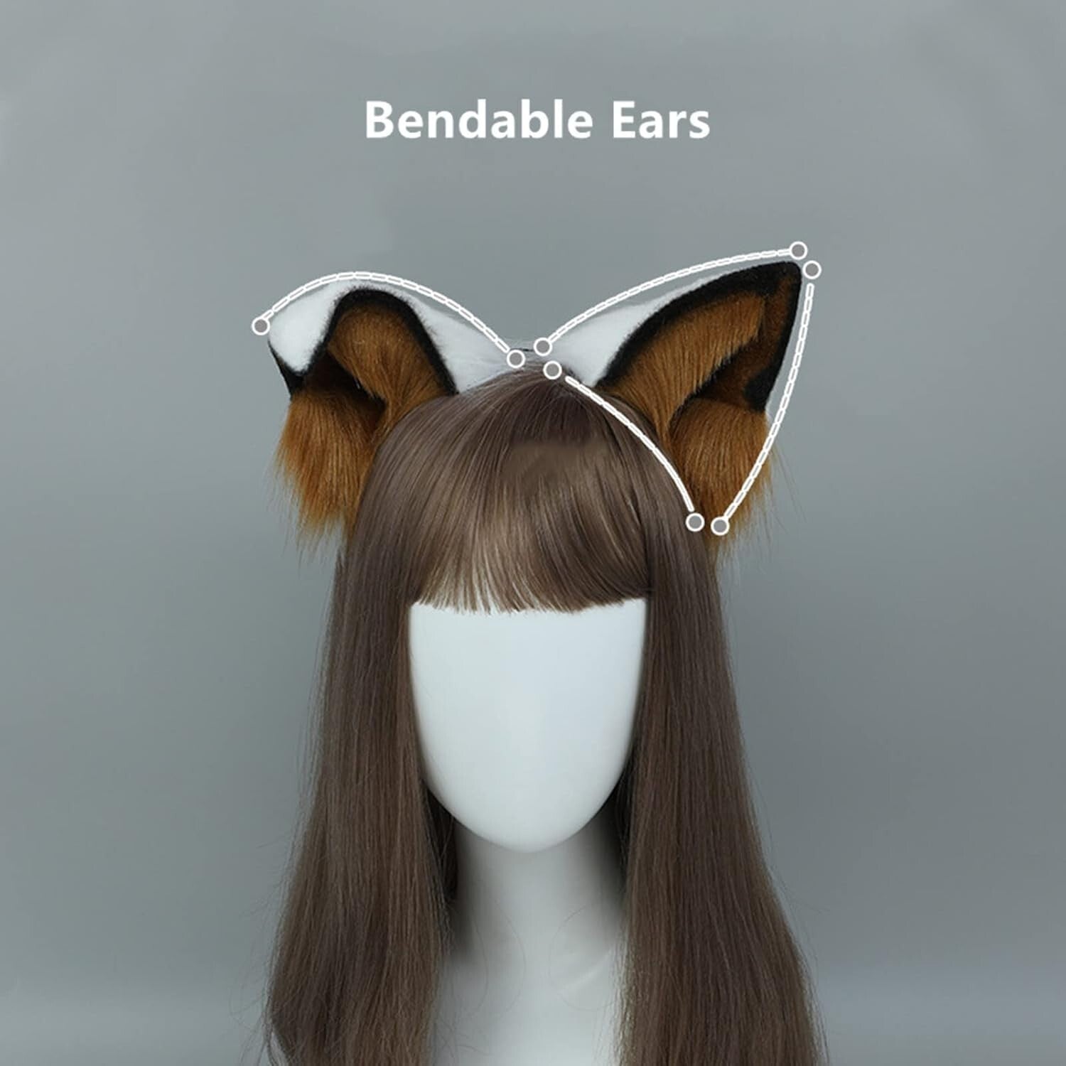 Lightweight Animal Ears and Tail Costume Accessory - Perfect for Halloween Fun