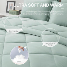 Load image into Gallery viewer, Complete Full Size Aqua Comforter Set - Hypoallergenic and Easy to Care