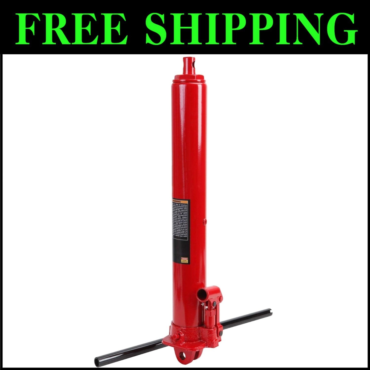 Heavy-Duty Long Ram Jack - 3 Ton Capacity with Glide Pump for Garage Use