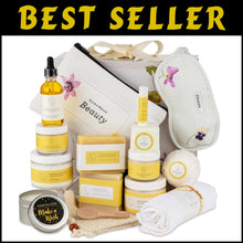 Load image into Gallery viewer, Elegant Citrus Spa Gift Basket - 15-Piece Women’s Self-Care Kit for Relaxation
