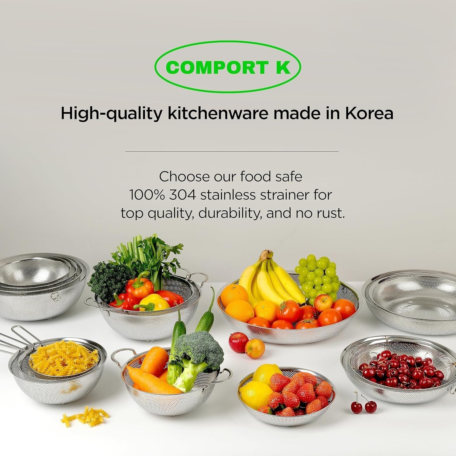 Durable Micro-Perforated Food Trays Set - 11'' Stainless Steel Kitchen Essential