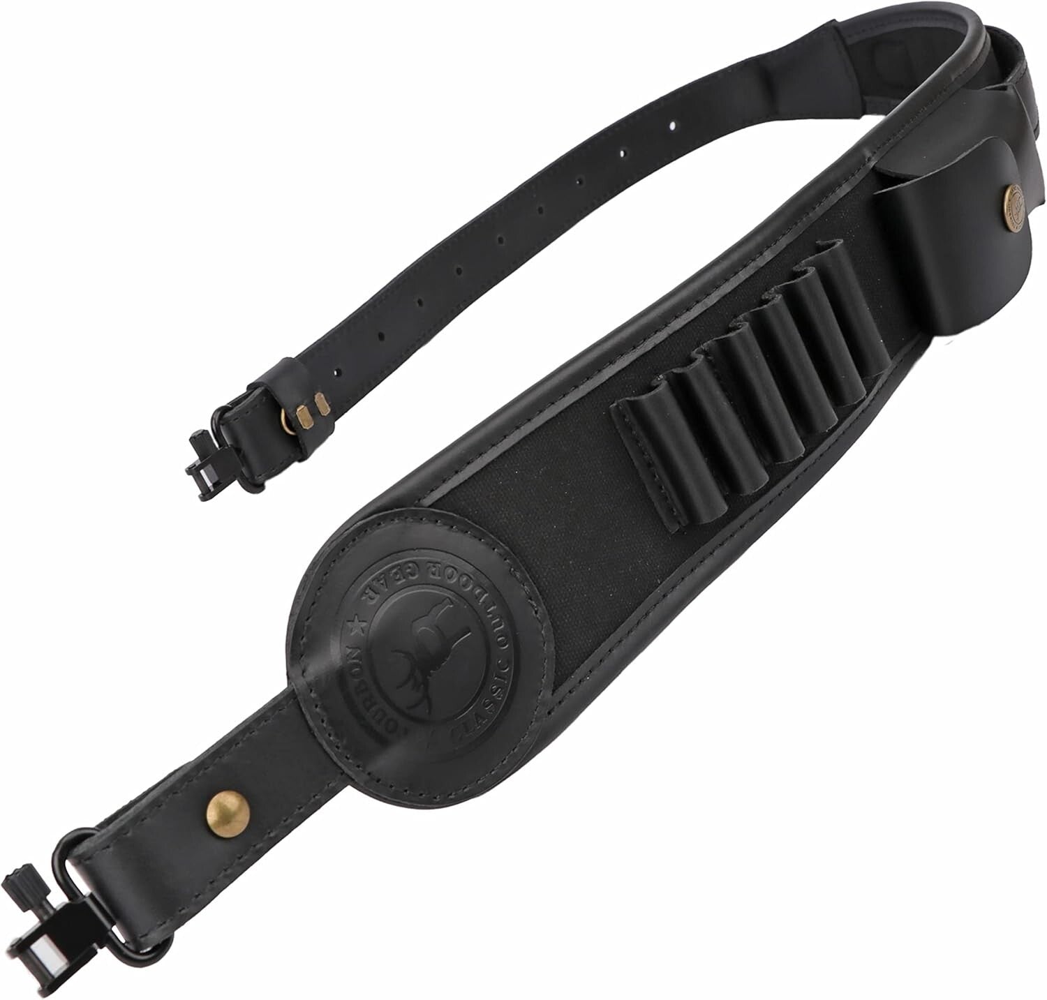 Elegant Canvas Rifle Sling with Shell Holder - Durable & Non-Slip Design