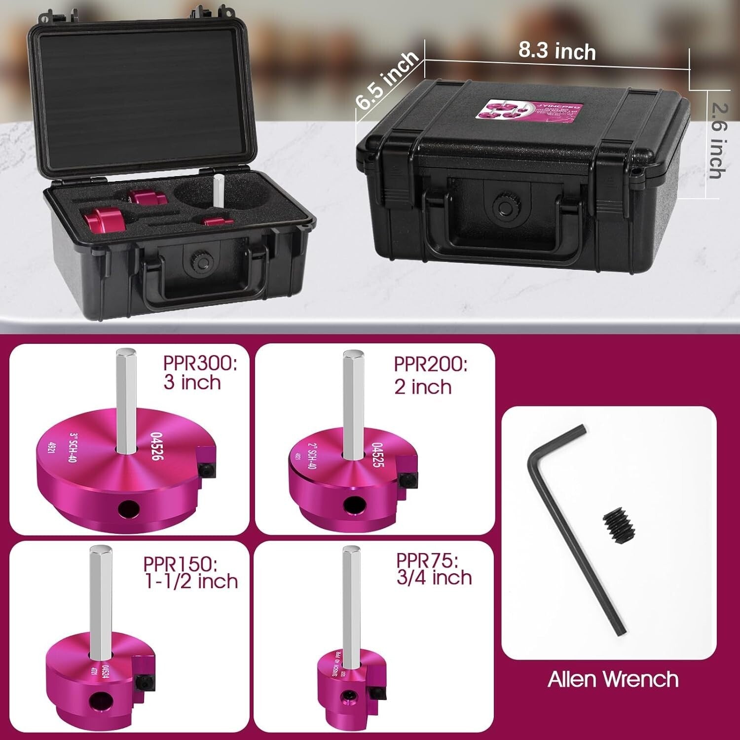 4-Piece PVC Pipe Reamer Set: Essential Tool for Efficient Plumbing Repairs