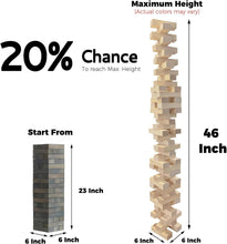 Load image into Gallery viewer, Multifunctional Gray Tower Game - Includes 54 Blocks &amp; Carry Bag for Parties