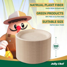 Load image into Gallery viewer, Durable Compostable Disposable Plates – 300 Count 10” Eco-Friendly Dinner Plates