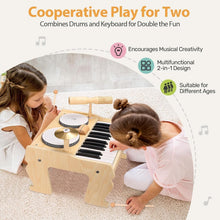 Load image into Gallery viewer, 25-Key Kids Piano with Drum Kits - Dual Play Musical Instrument for Children