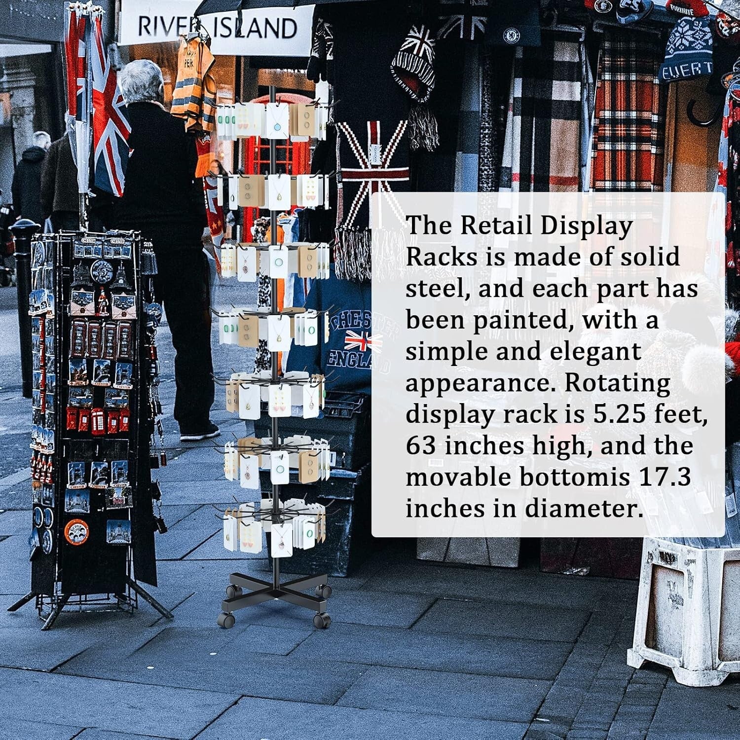 Space-Saving 7-Tier Display Stand with Anti-Slip Base for Ultimate Organization