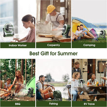 Load image into Gallery viewer, Durable Portable Misting Fan with Three Speeds &amp; LED Light - Ideal for Outdoors