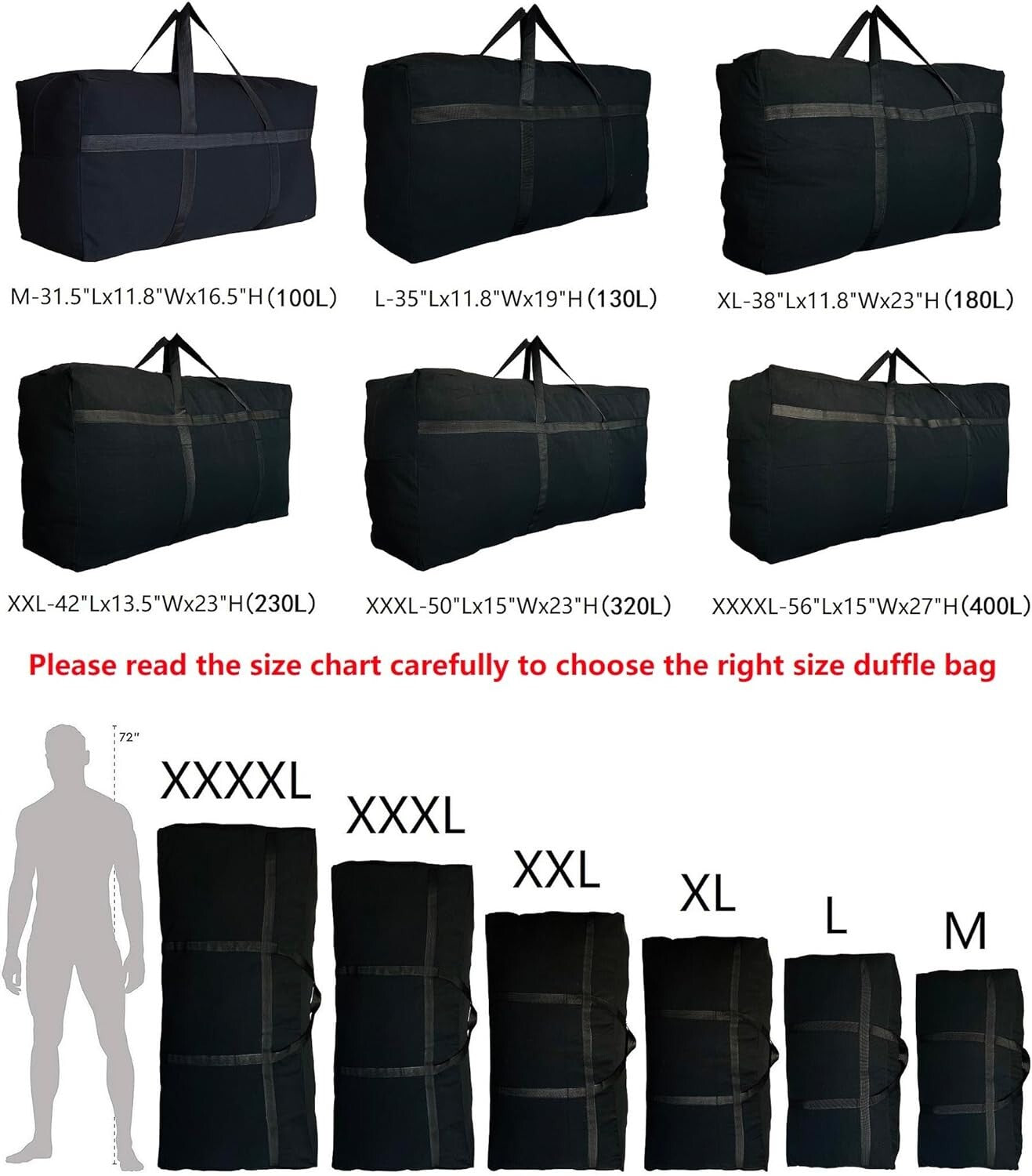 Durable Foldable Storage Duffle Bag - Perfect for Travel & Outdoor Adventures