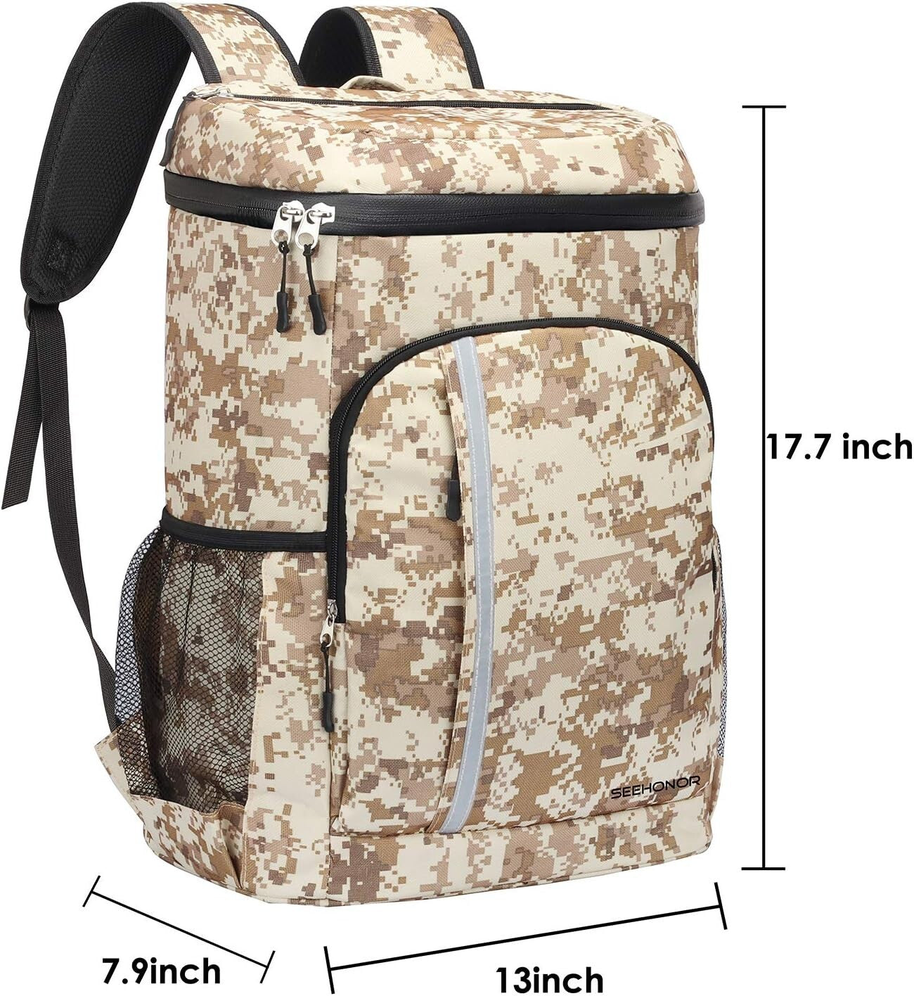 Durable Camouflage Insulated Backpack Cooler - Perfect for Picnics & Hiking