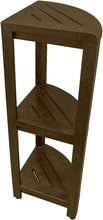 Load image into Gallery viewer, Durable Teak Shower Caddy with Adjustable Feet - Perfect for Corner Spaces