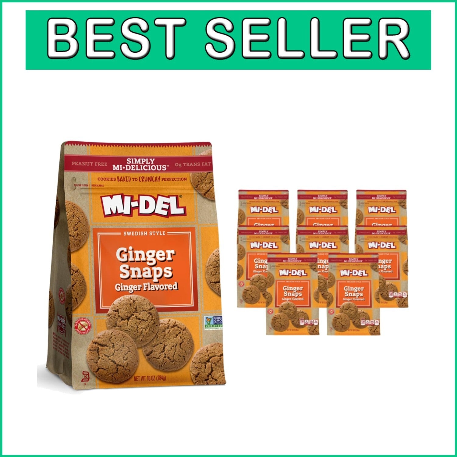 Enjoyable Ginger Snaps - Healthy Cookies with Real Ginger Flavor - 0g Trans Fat