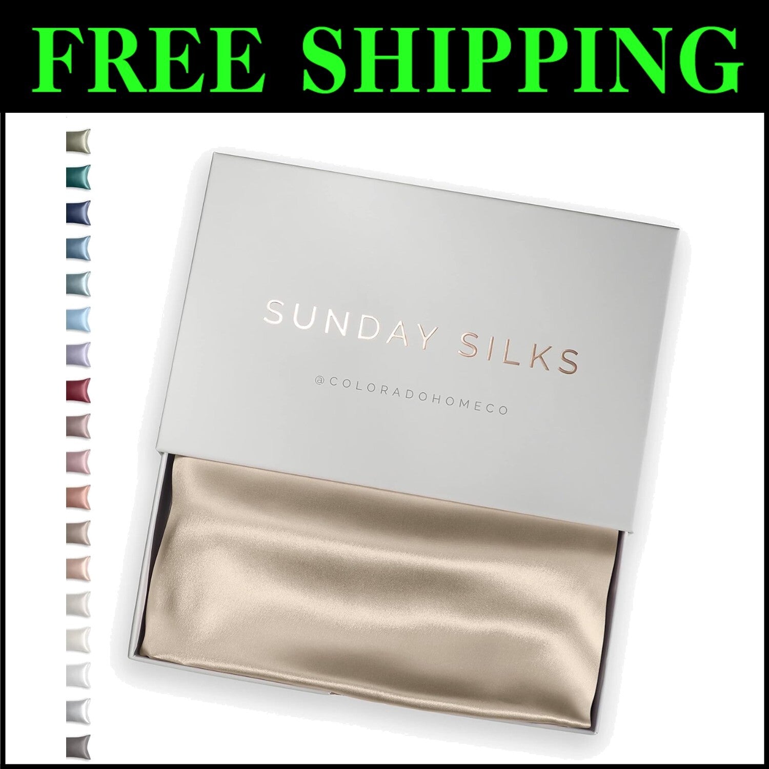 Cooling Queen Size Silk Pillowcase with 900 Thread Count - Mulberry Silk Luxury
