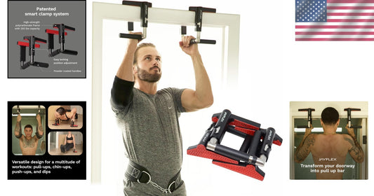 CrossGrips Door Pull Up Bar - No Screw Lightweight Fitness Solution for Adults