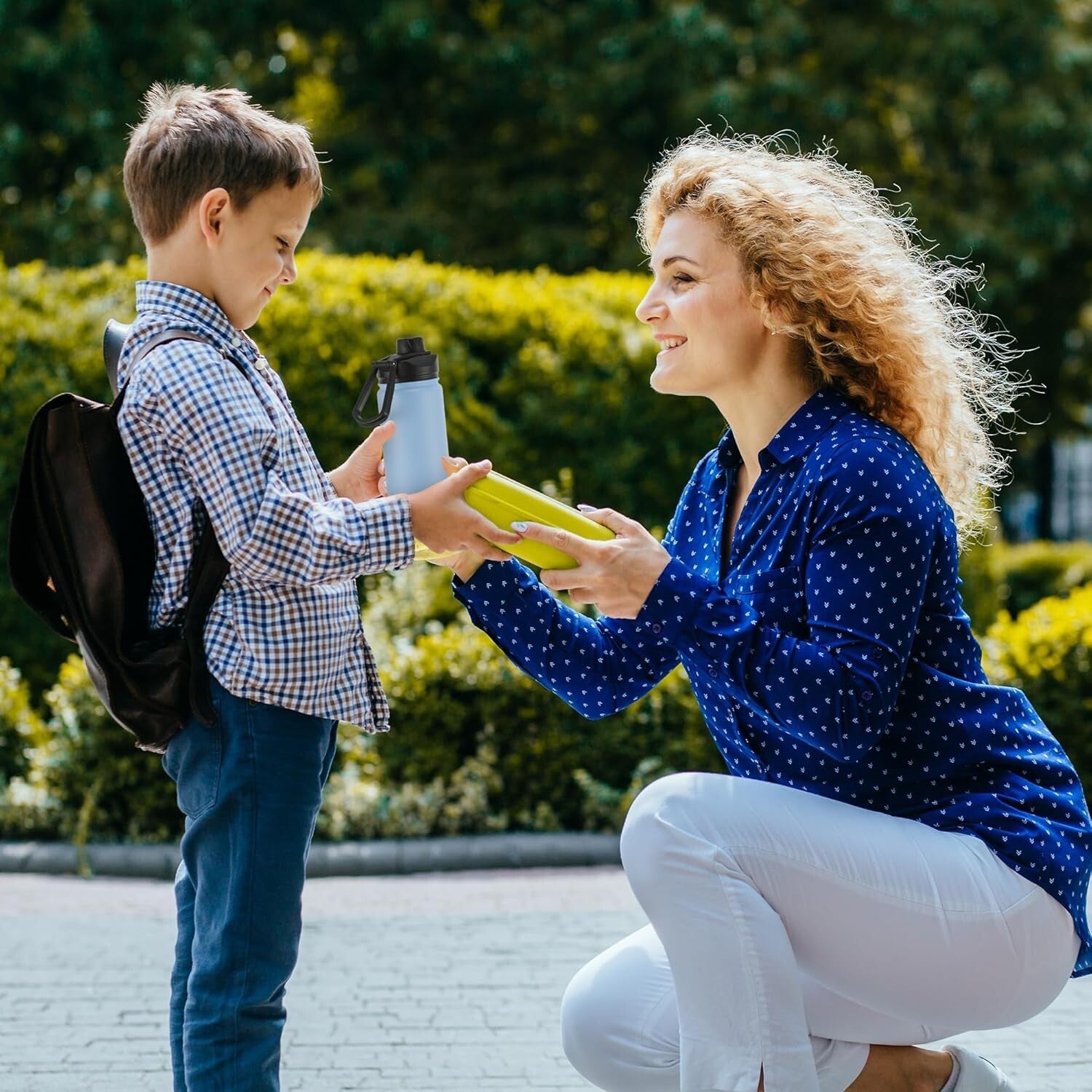 Double Wall Insulated 16 oz Water Bottles – Seafoam Kids Pack with Wide Mouth