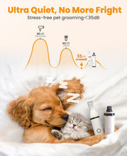 Load image into Gallery viewer, Whisper-Quiet Dog Nail Grinder Kit with 2 LED Lights for Comfortable Grooming