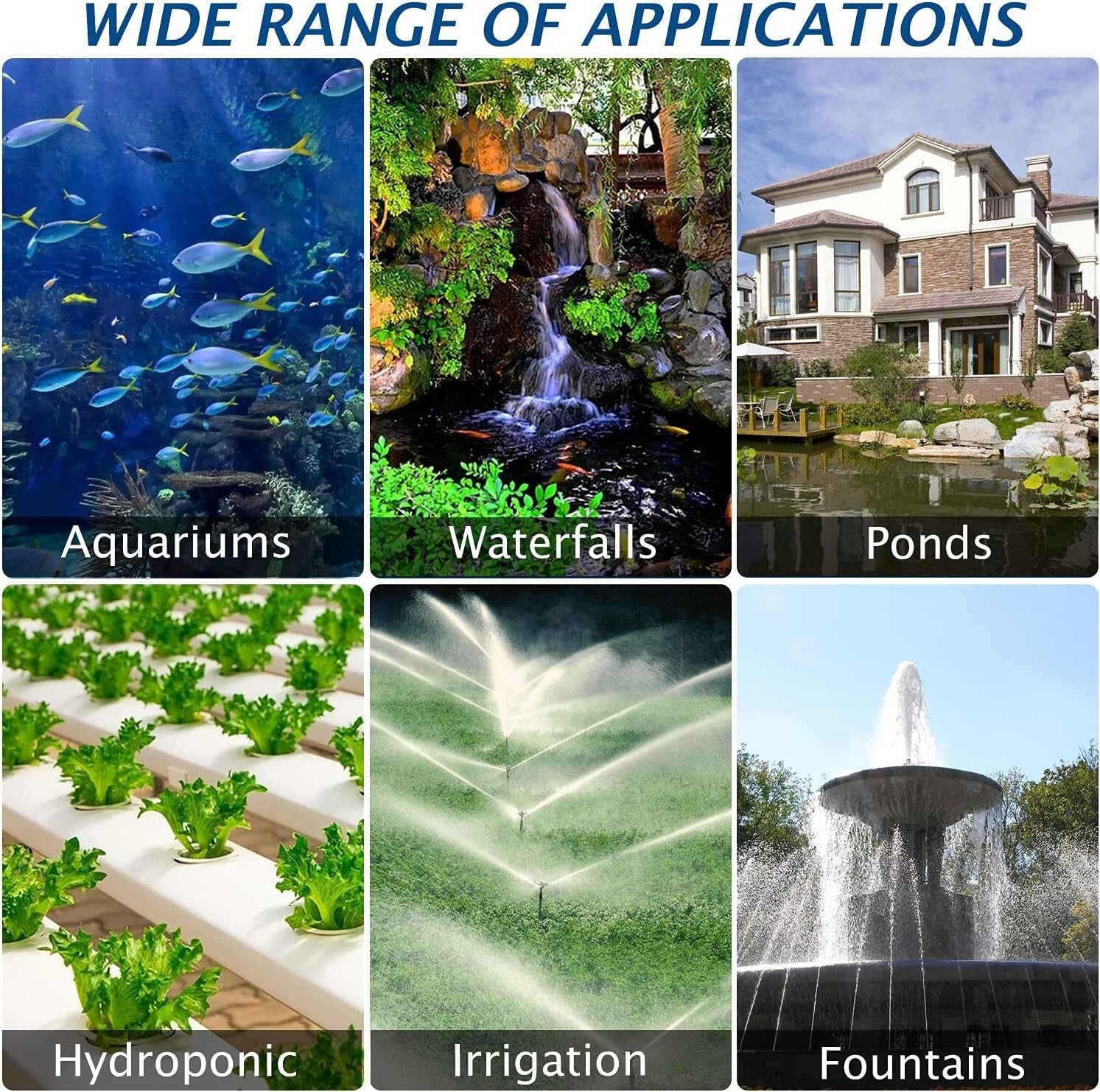 Compact 250W Aquarium & Pond Pump - 24/7 Operation with Safety Features