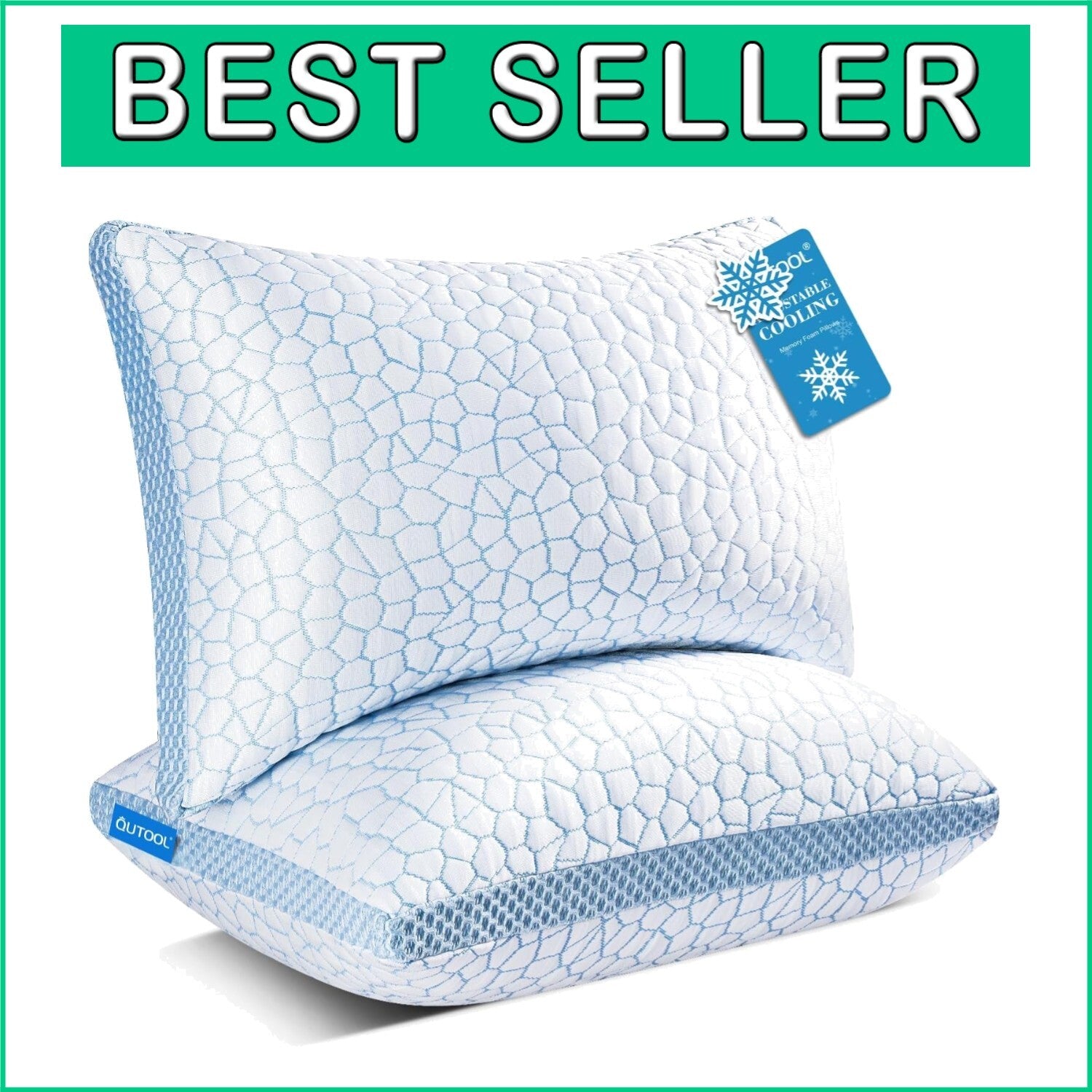 Adjustable Cooling Pillows with Shredded Foam – Ideal for Side and Back Sleepers