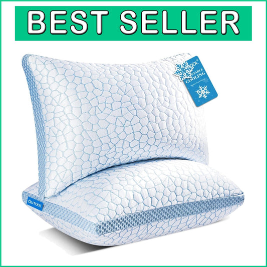Adjustable Cooling Pillows with Shredded Foam – Ideal for Side and Back Sleepers