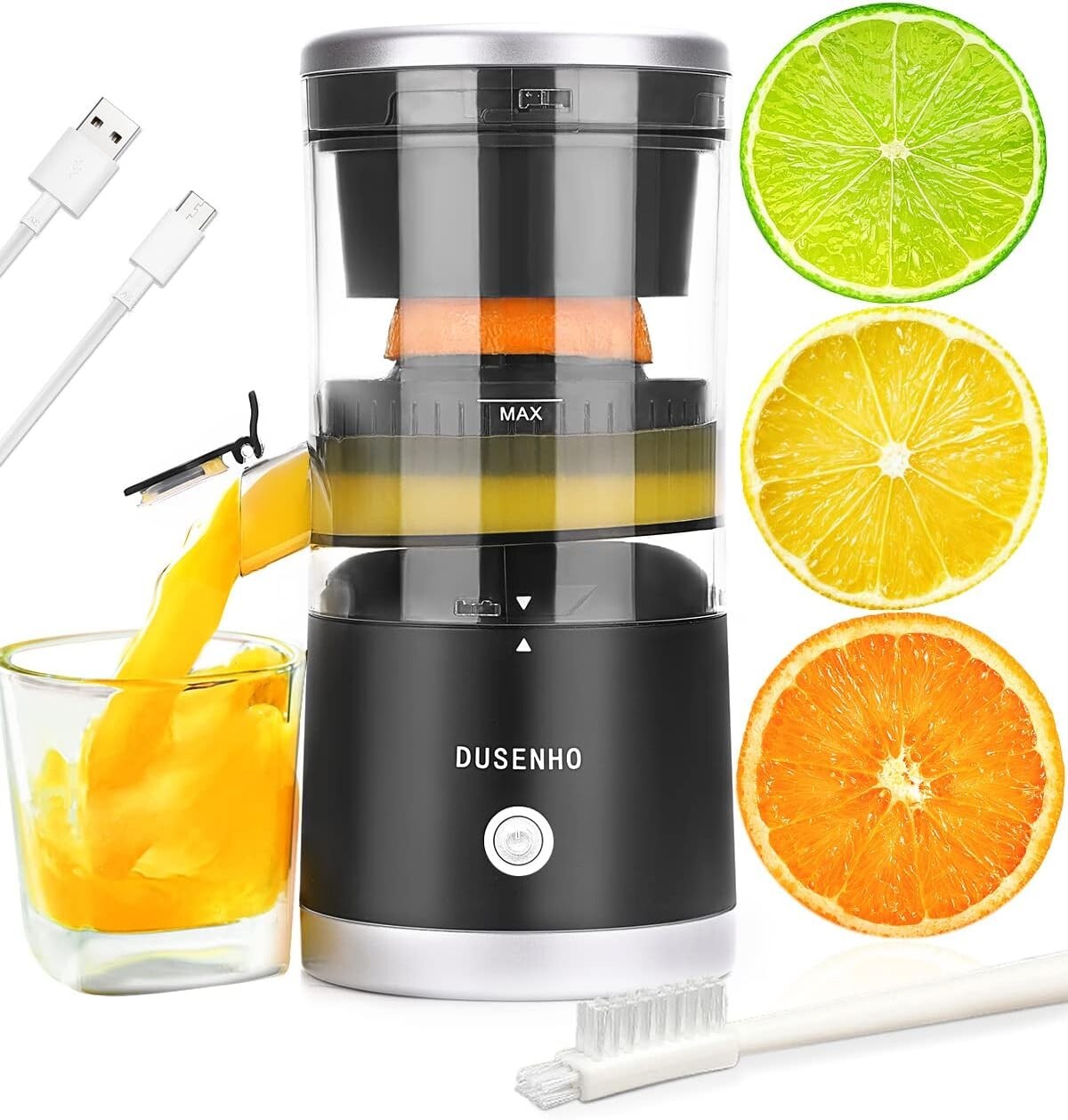 Easy Clean Citrus Juicer - Portable Rechargeable Juicer for Oranges & Lemons