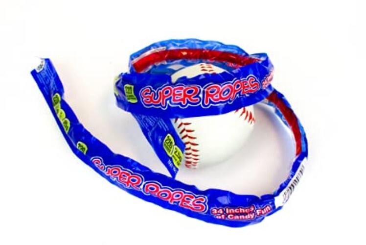 Classic Red Licorice Super Ropes, 34" Individually Wrapped Candy - 60 Pack