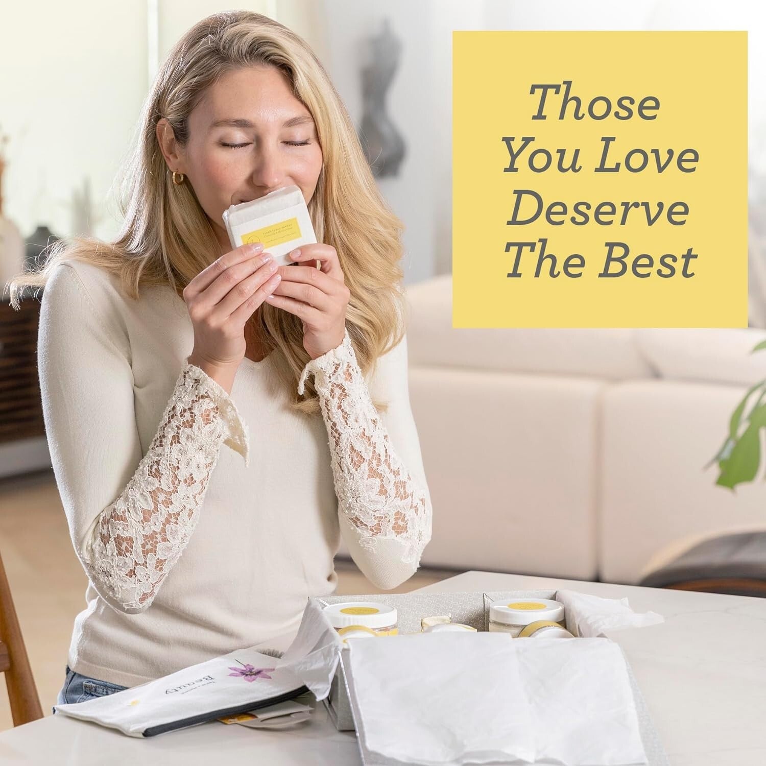 Elegant Citrus Spa Gift Basket - 15-Piece Women’s Self-Care Kit for Relaxation