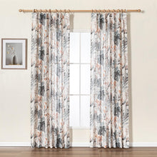 Load image into Gallery viewer, Soft Linen Blend Floral Curtains - 84 Inch Pinch Pleat for Dining &amp; Living Rooms