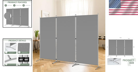 Durable Freestanding Room Divider - 102''W x 71''H Adjustable Privacy Screen