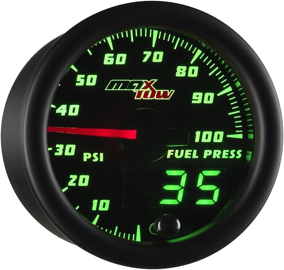 Durable Fuel Pressure Gauge for Trucks - 100 PSI with Double Vision Readouts