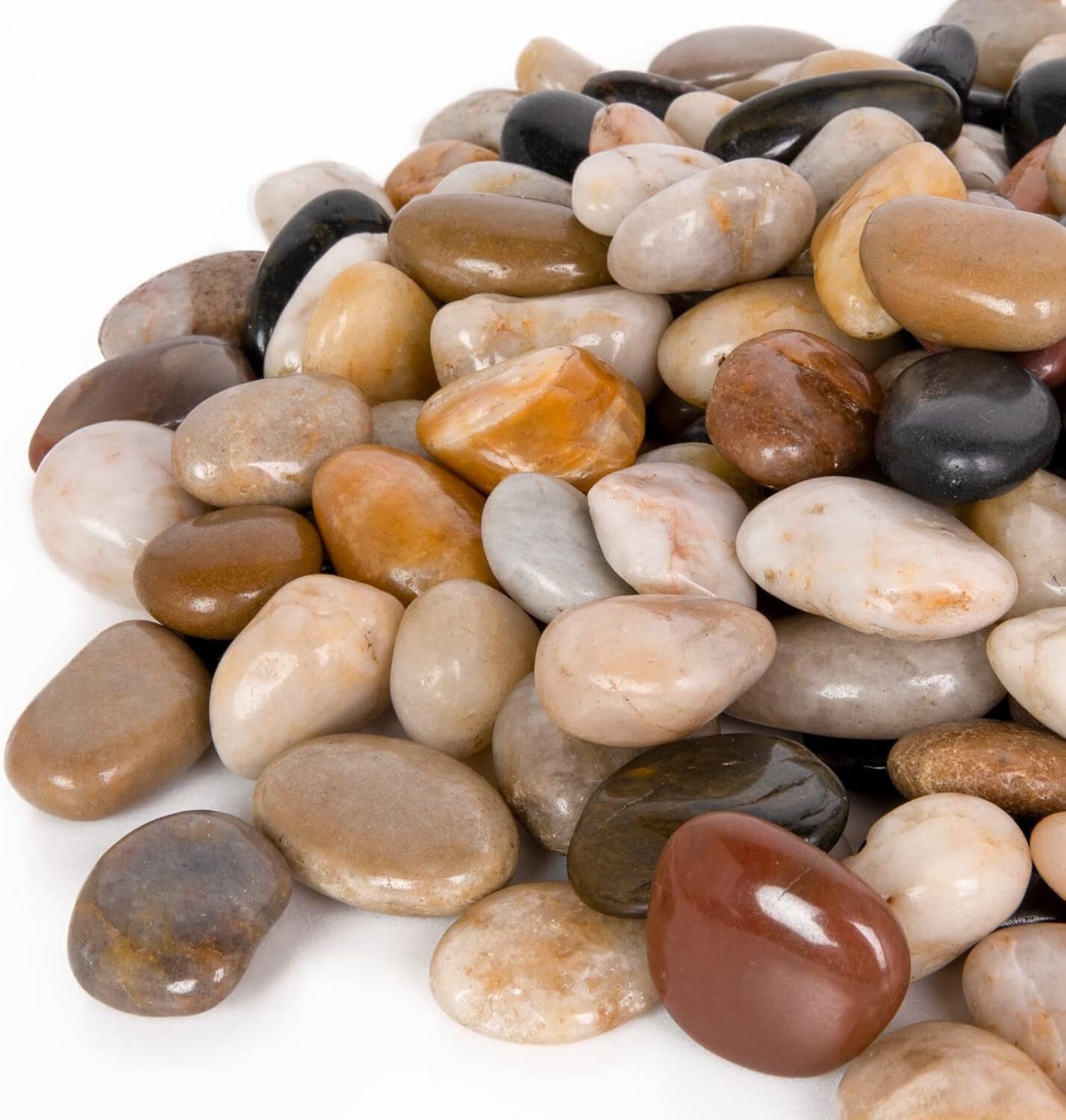 Natural 30 lb Polished Pebbles - Ideal for Drainage and Aesthetic in Any Garden