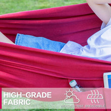 Load image into Gallery viewer, Portable Two-Person Hammock with Steel Stand - 450lb Capacity &amp; Cherry Color