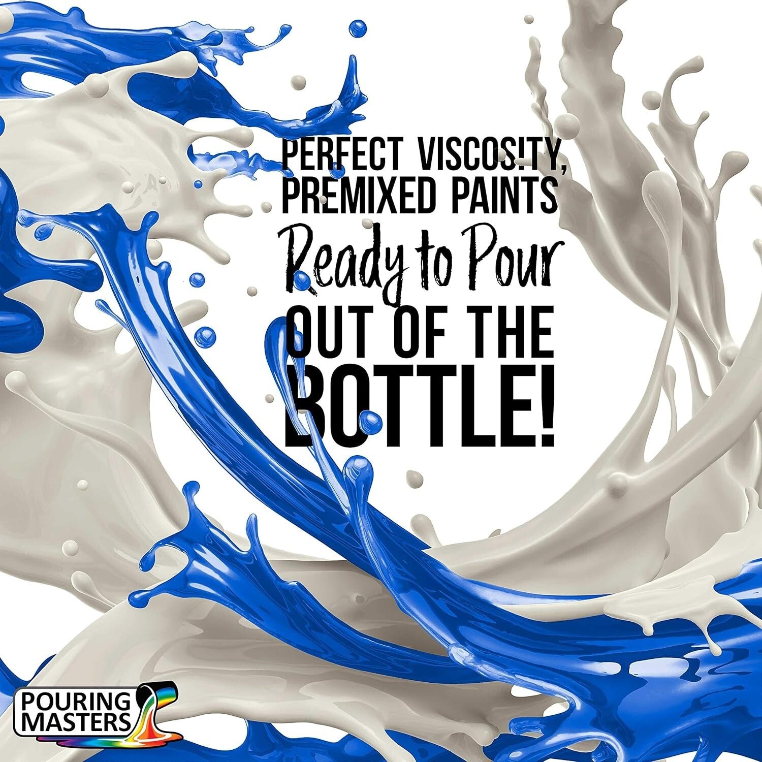 Fast-Drying 48-Color Ready to Pour Acrylic Paint Set - Perfect for Any Surface