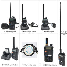 Load image into Gallery viewer, Lightweight Dual Band UHF/VHF Radio Set - 3 Pack with Rechargeable Batteries