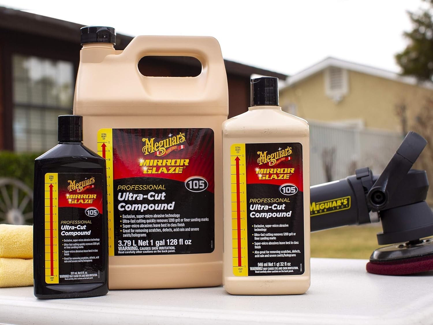 Meguiar’s M105 Mirror Glaze Ultra-Cut Compound 32 Oz - Showroom Shine Restorer