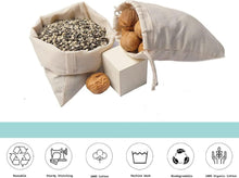 Load image into Gallery viewer, Versatile 100% Cotton Muslin Drawstring Bags – Perfect for Gifting &amp; Organizing