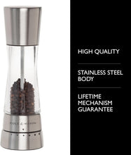 Load image into Gallery viewer, Precision Manual Pepper Mill in Stainless Steel - Includes Premium Peppercorns