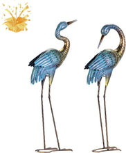 Load image into Gallery viewer, Nestled Elegance: Set of 2 Lifelike Garden Crane Statues - Durable Outdoor Decor